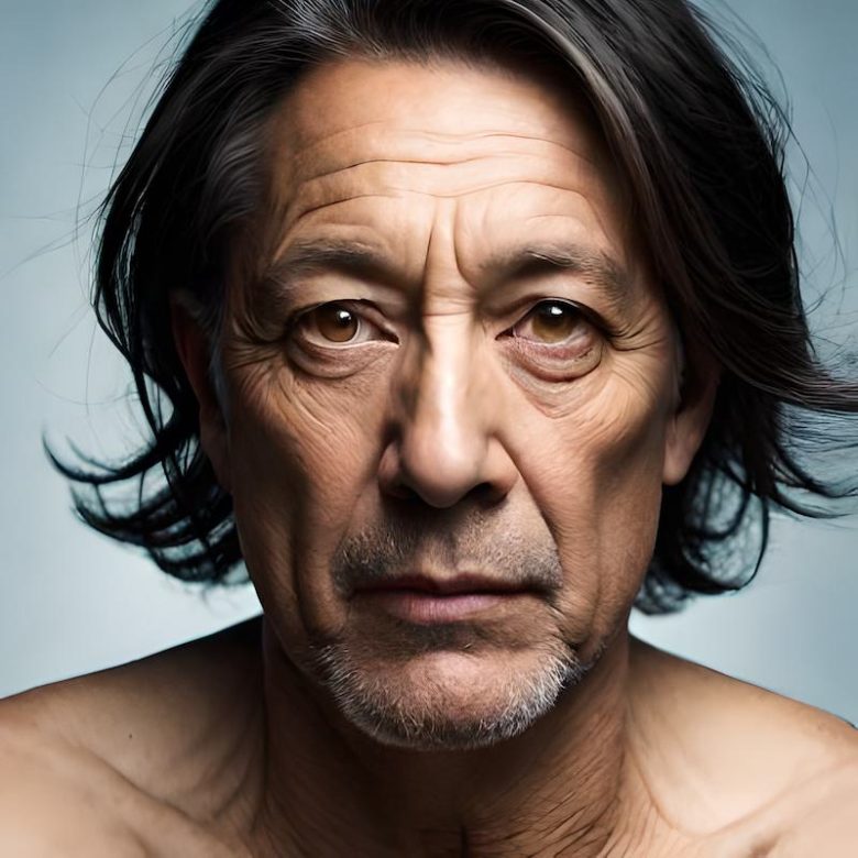 Photo Showing How The Eyes Of Men Over 60 Look With Under Eye Bags And Wrinkles